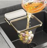 Sink Strainer Food Catcher for Kitchen Sink with 100Pcs Mesh Bags - Sink Net Strainer Corner Sink Strainer Basket Garbage Disposal Strainer Side Disposable Sink Filter Mesh Bag Utensils
